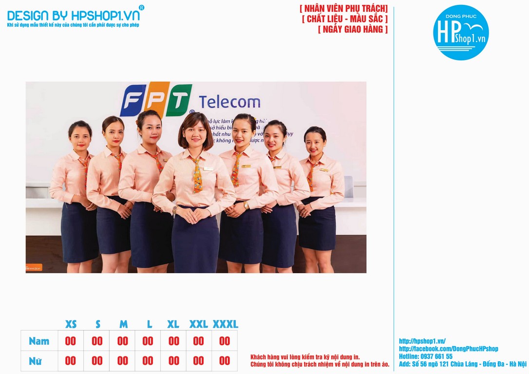 Mẫu áo đồng phục sơ mi công sở FPT Telecom